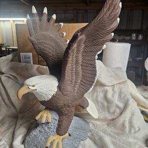 Majestic Brown and White Eagle Bird Figurine
